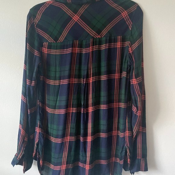 Old Navy The Classic Shirt | Blue, Green, Orange | Small - Picture 3 of 3